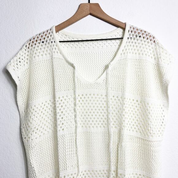 CUPSHE SWIMMING COVERUP CREAM WHITE WOMEN MEDIUM BRAND NEW WITH TAGS - Picture 4 of 9